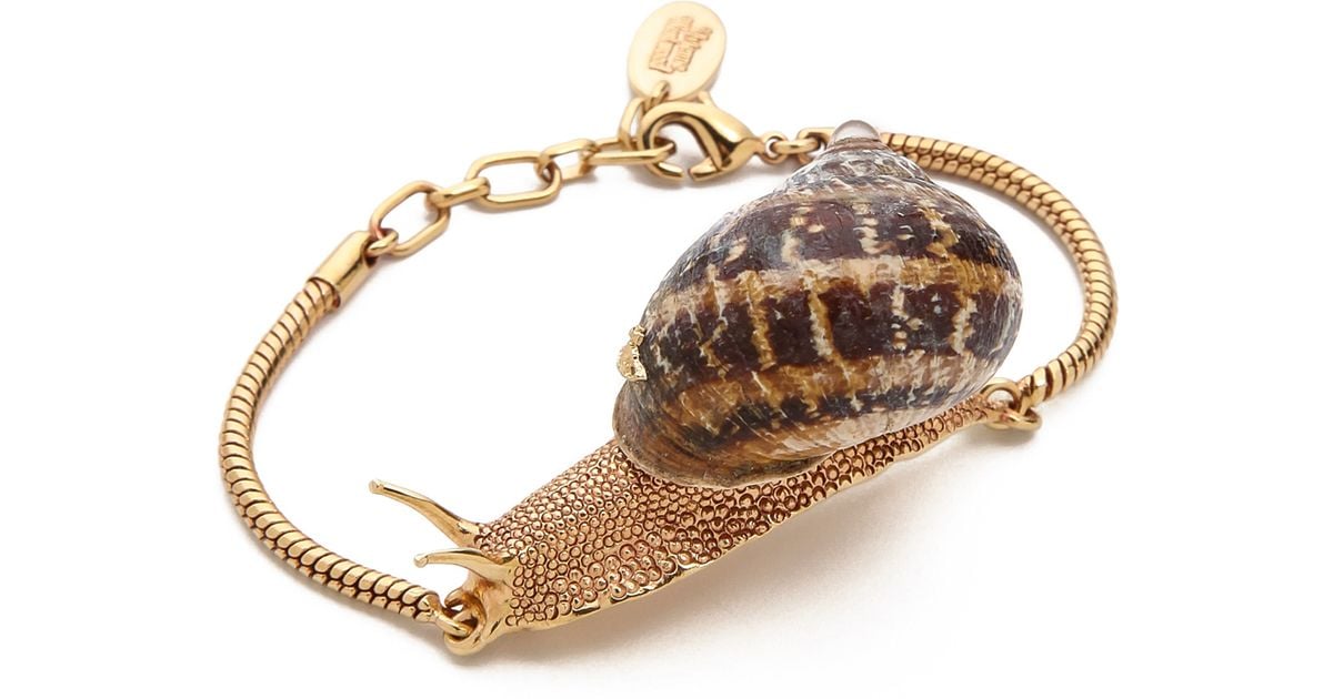 Vivienne Westwood Snail Bracelet in Metallic Lyst